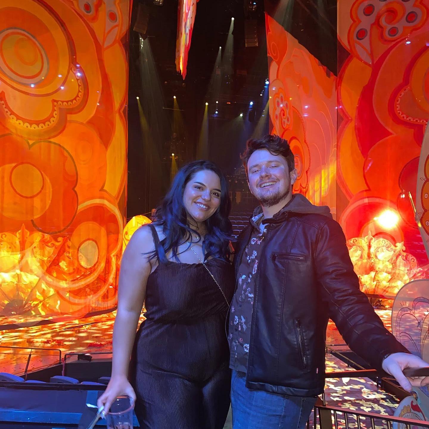 At the Beatles Cirque Du Soleil. Ry would say he's Paul and Julia is Linda, but let's be honest we both think we're the Paul