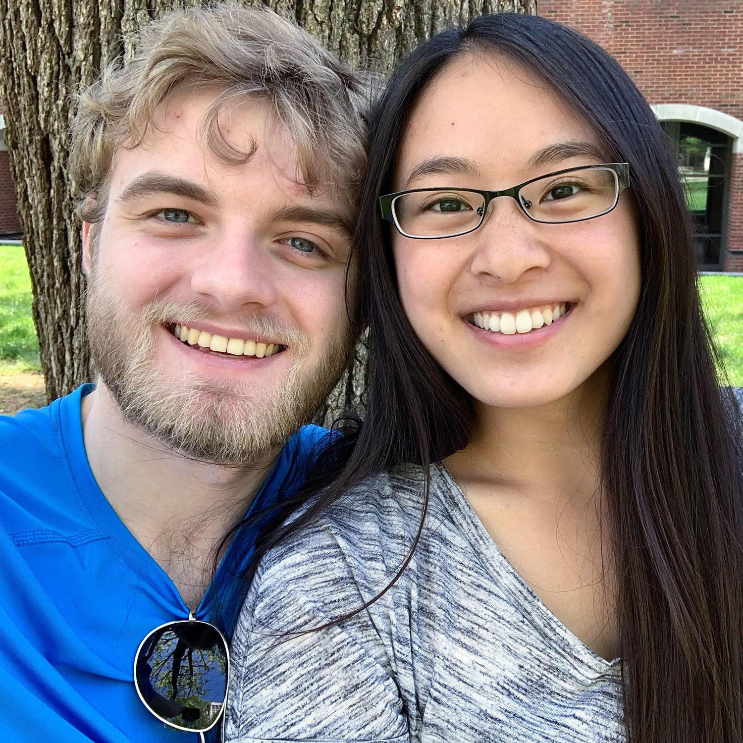 Walking around University of Kentucky together for the first time after graduating.