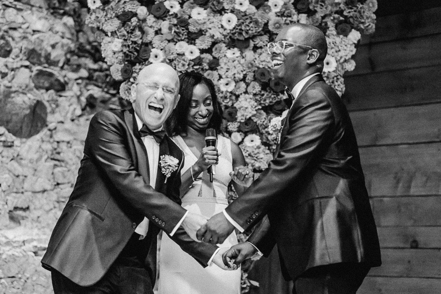 For richer or richer, officiant had a Freudian slip