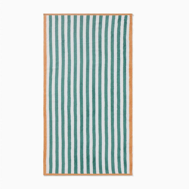 Biarritz Striped Beach Towel, 40" x70", Peacock