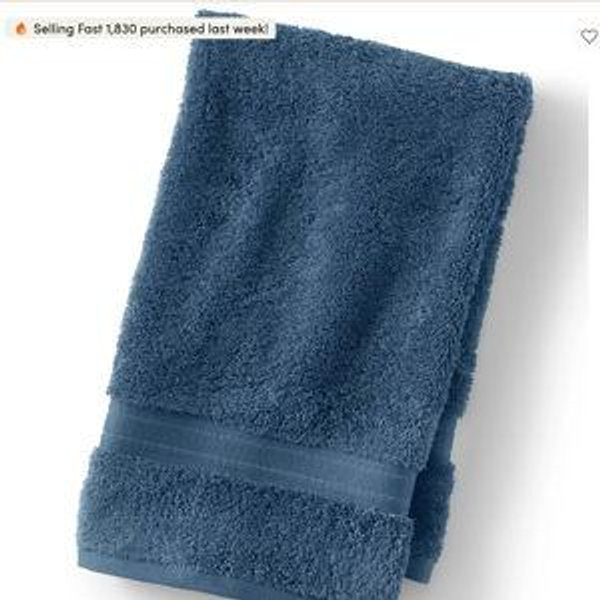 Premium Supima Cotton Hand Towel (Set of 2)- Bering Sea Blue Color