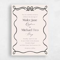 Beige Wedding Invitation - Alba Portrait