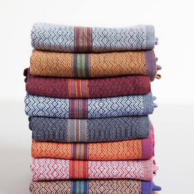 Boma Napkin (Color: White Indigo)