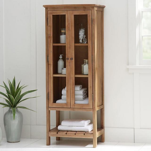 Rustic Wood Linen Closet, Wax Pine
