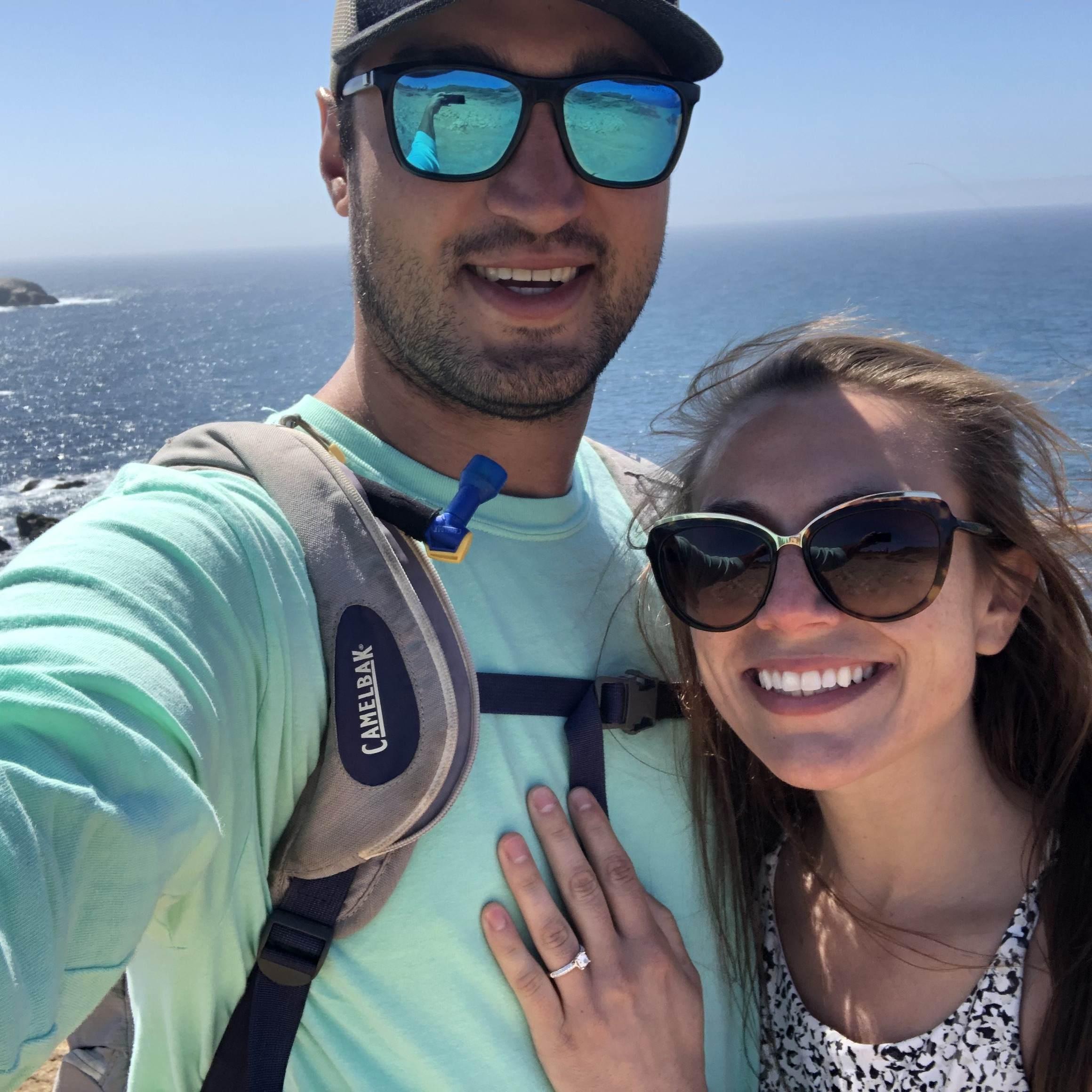 The day Matt proposed to Brittany out at Tomales Point, CA