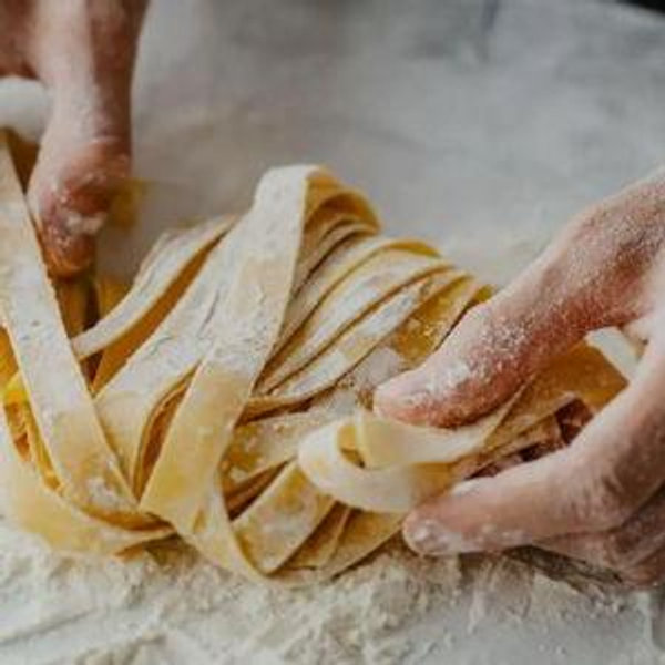 Pasta making class in Italy on our honeymoon