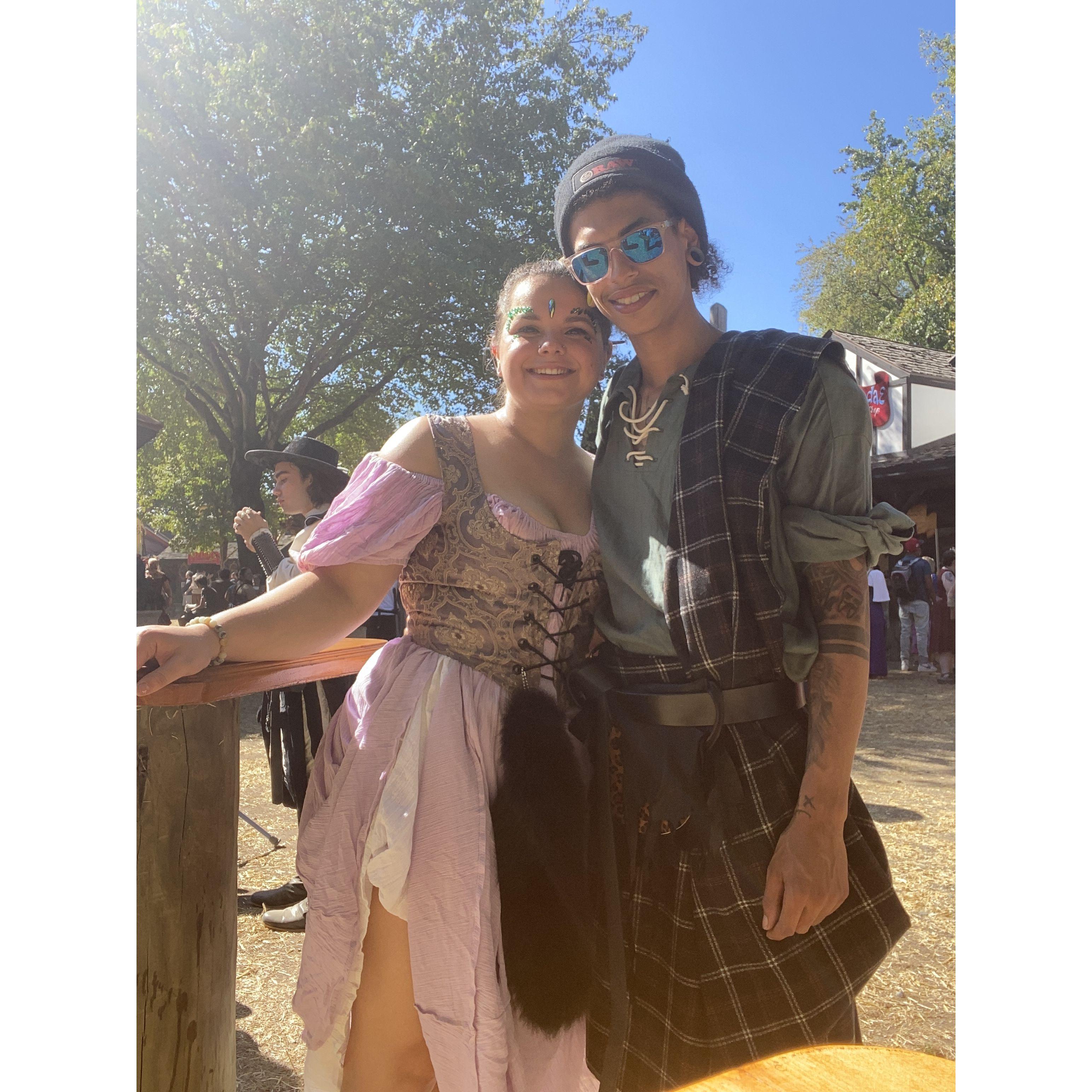 one of our anniversaries when Mikey got his first kilt!