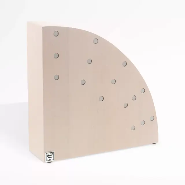 ZWILLING ® White Beech Wood Round Italian Magnetic Knife Block