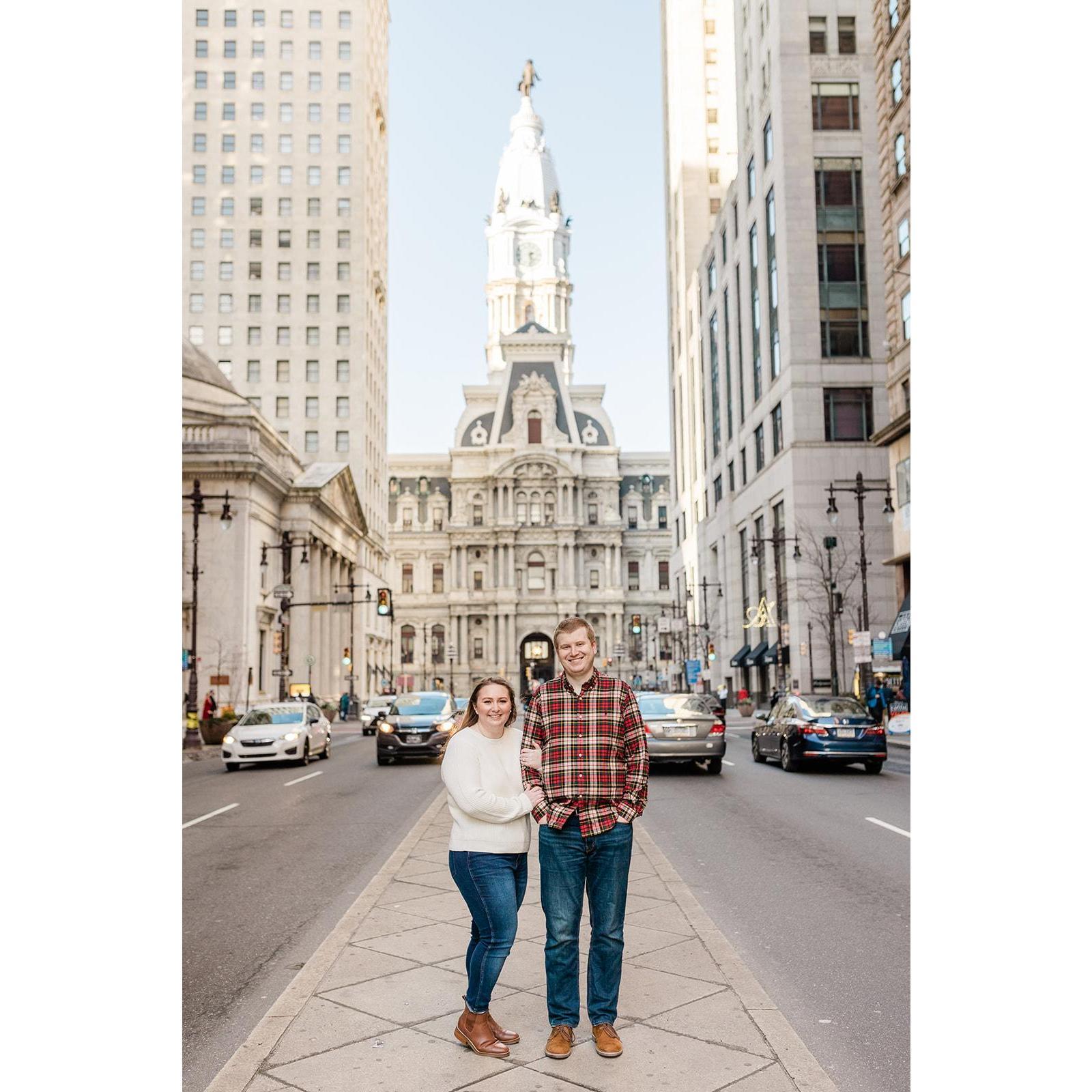 Engagement Photos - Philadelphia City Hall - February 2021