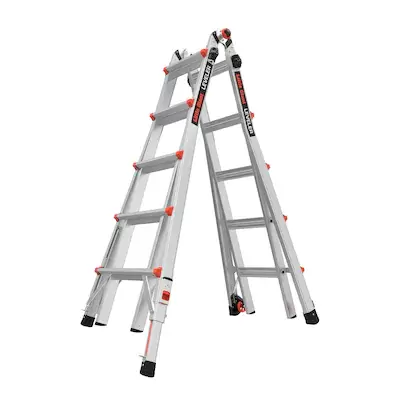 Little Giant Ladders  Leveler M22 with Leg Levelers Aluminum 22-ft Reach Type 1A- 300-lb Capacity Telescoping Multi-Position Ladder