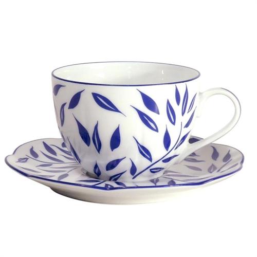 ROYAL LIMOGES NYMPHEA OLIVIER BLUE TEA CUP