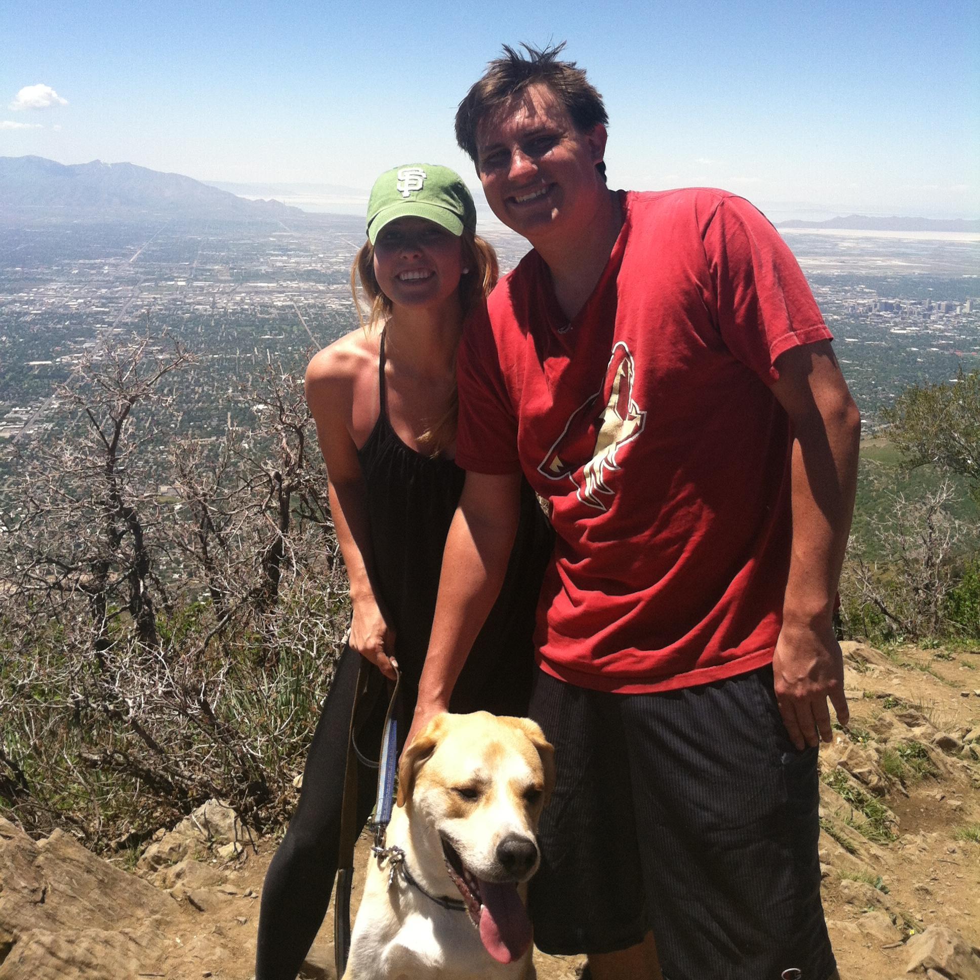 Hiking with Trooper above Salt Lake City - May 2014