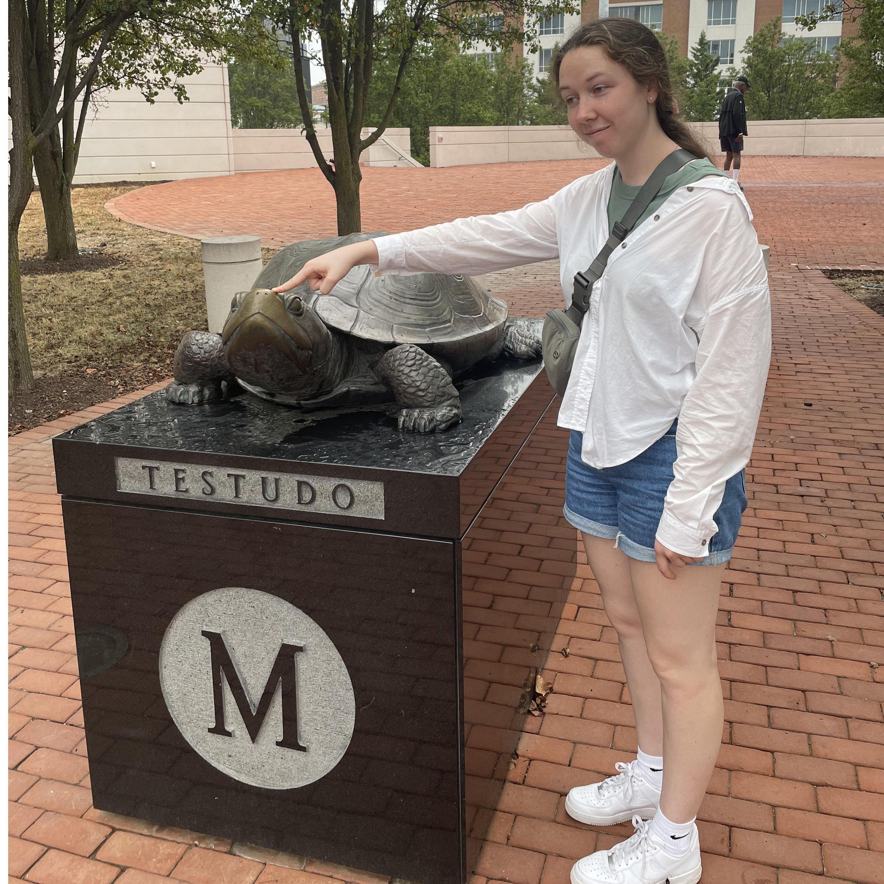 Rub the nose for good luck! Go UMD!