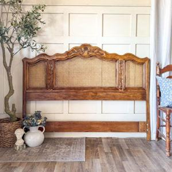 Vintage French Queen Headboard