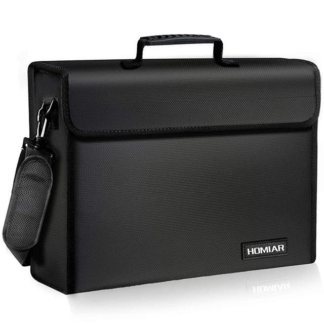 Fireproof Document Bag - X Large Safe Bags,Waterproof File Storage Bag,Silicone Coated Non-Itchy Fiberglass Money Bags with Handle Zipper for Laptop,Files,Money,Jewelry,Valuables - 17" x 12" x 6"