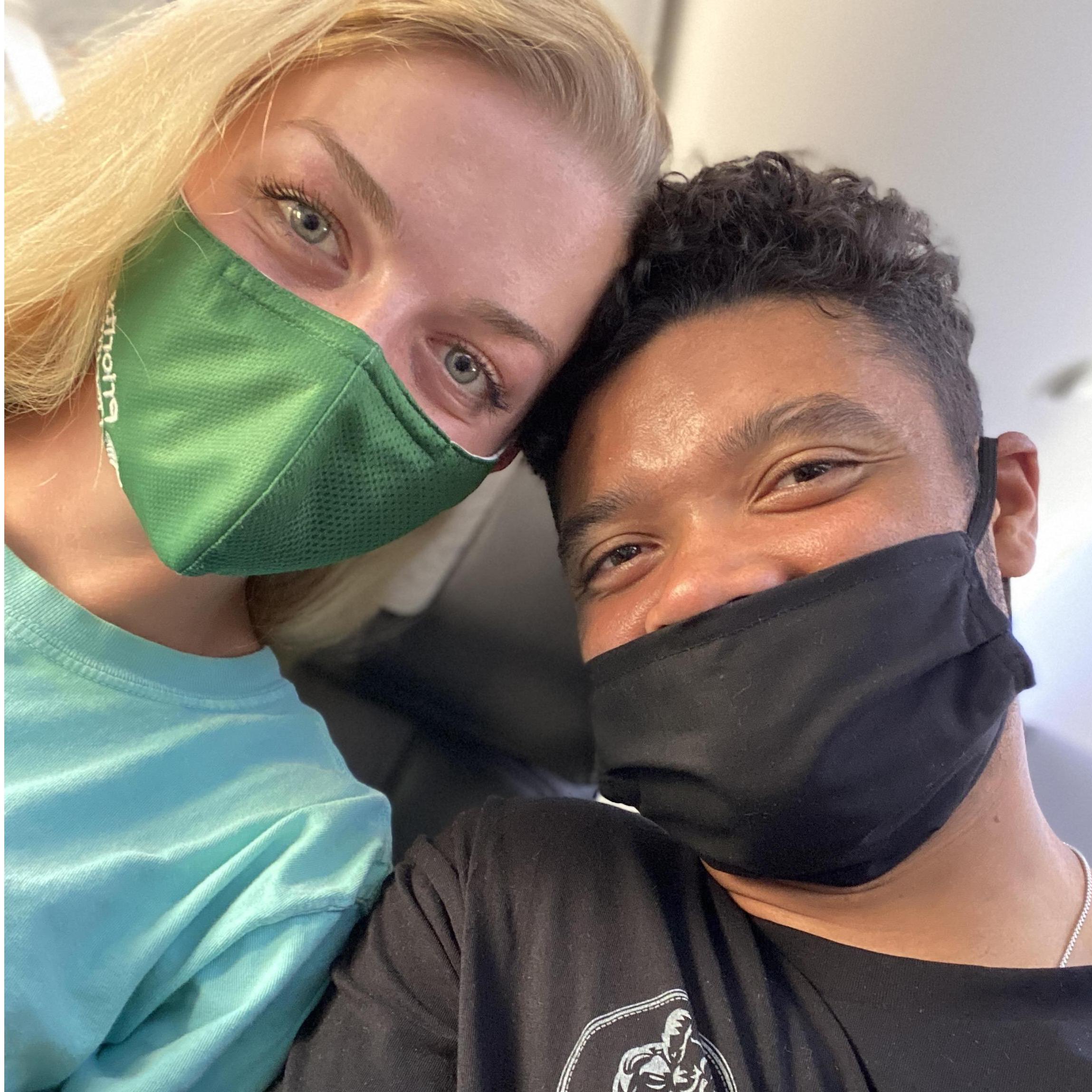 On our flight to Iceland!