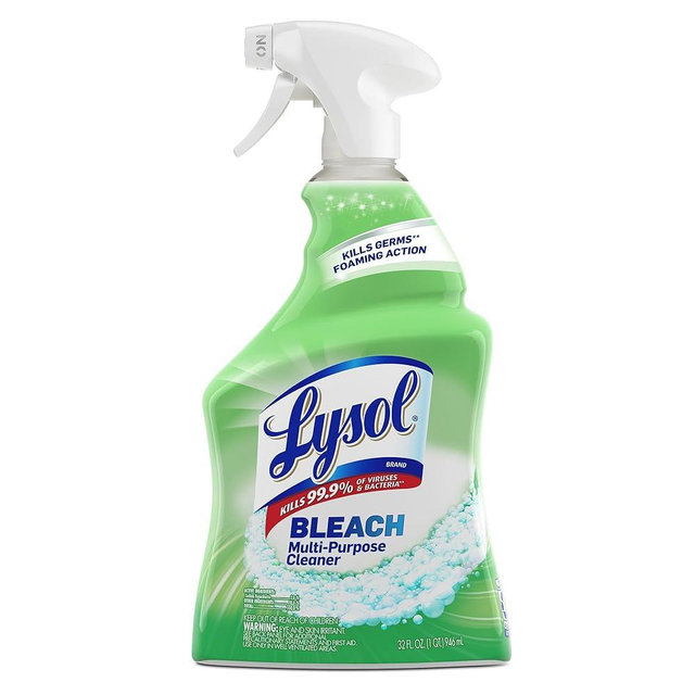 Lysol Multi-Purpose Cleaner Sanitizing and Disinfecting Spray with Bleach, All Purpose Cleaning Spray for Bathrooms and Kitchens, 32oz