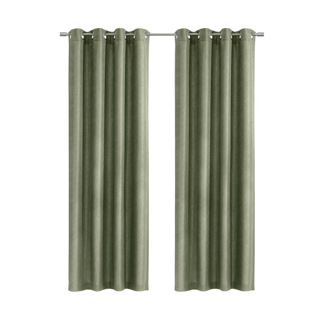 Habitat Abstract Light Filtering Energy Efficeint Grommet Curtain Panel for Windows 52" x 108" Green