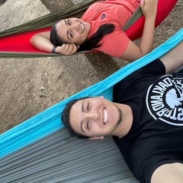Marissa has a love for hammocks, Carlos is just happy she's finally relaxing.