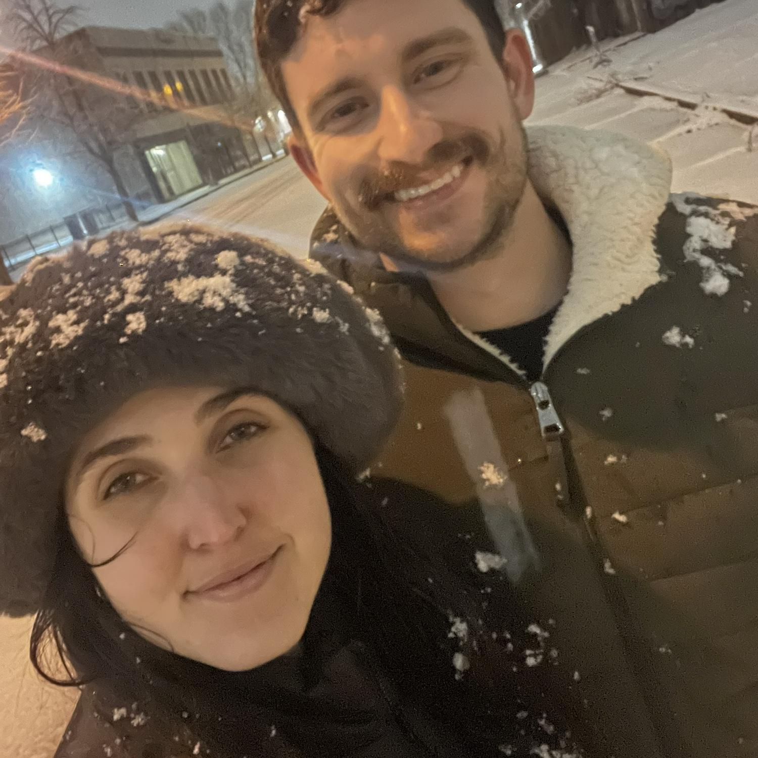 Audrey's first snow in St. Louis!