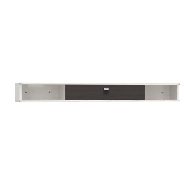 Pmnianhua Floating TV Console,55'' Wall-Mounted Media Console,Floating TV Cabinet,Modern Floating TV Stand,Under TV Entertainment Shelf with Door and Storage for Bedroom Living Room (Grey-White)