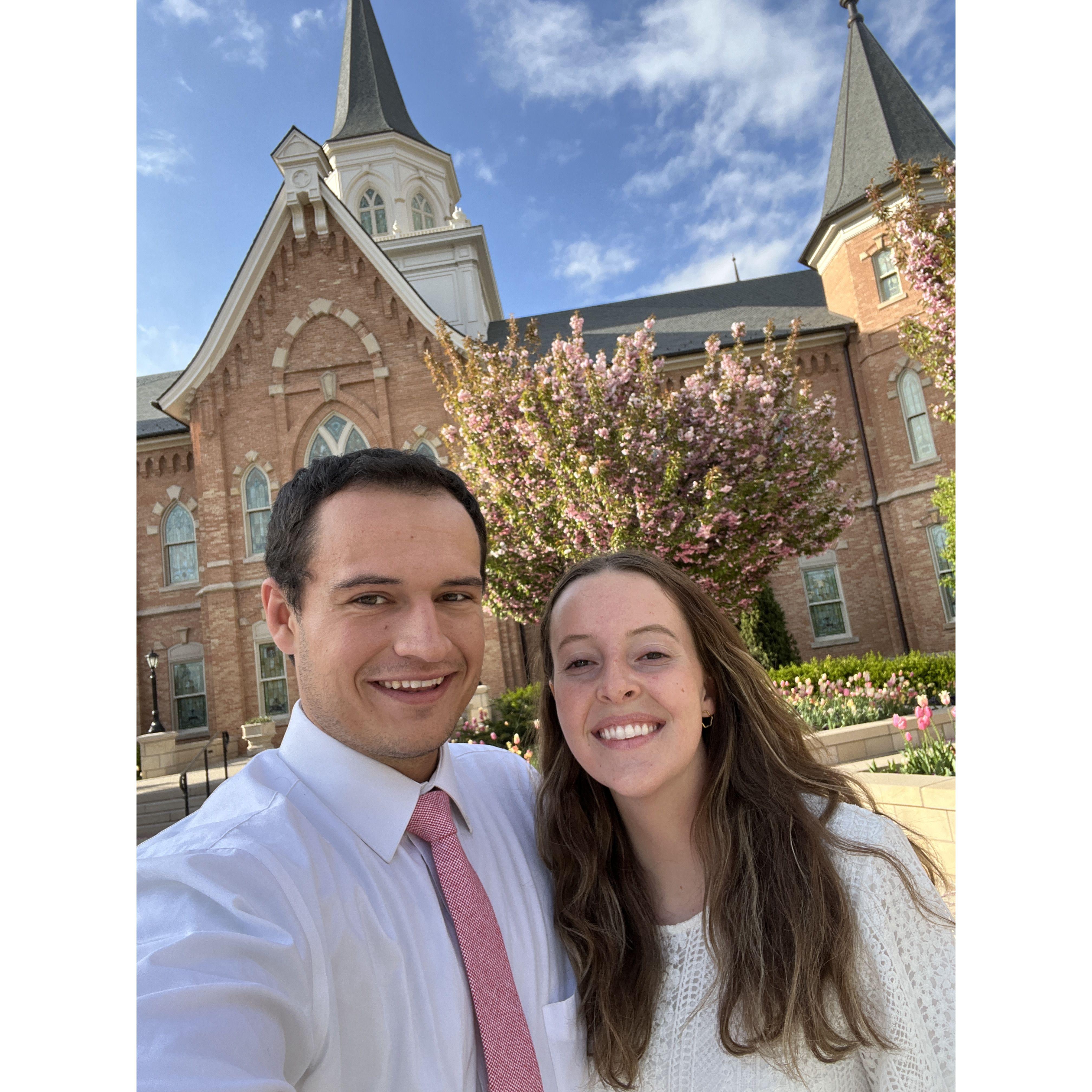 Our first time going to the temple together!