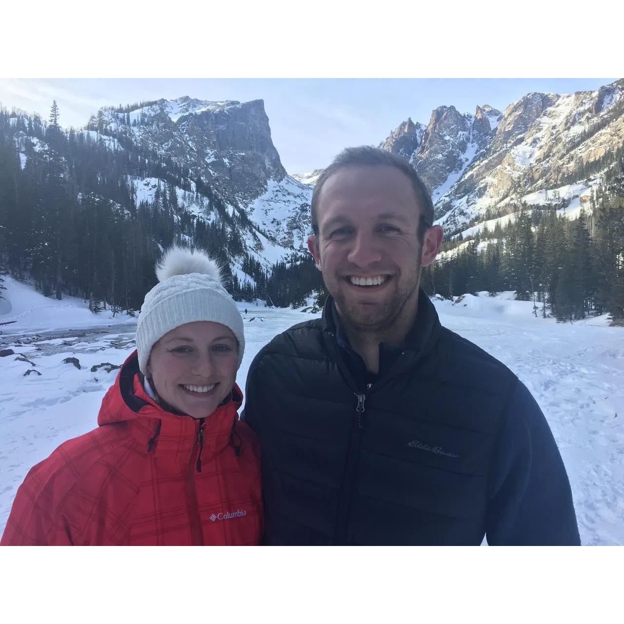 A much-needed visit during the long-distance period of our relationship, which included a snowy hike to Dream Lake in Rocky Mountain National Park.