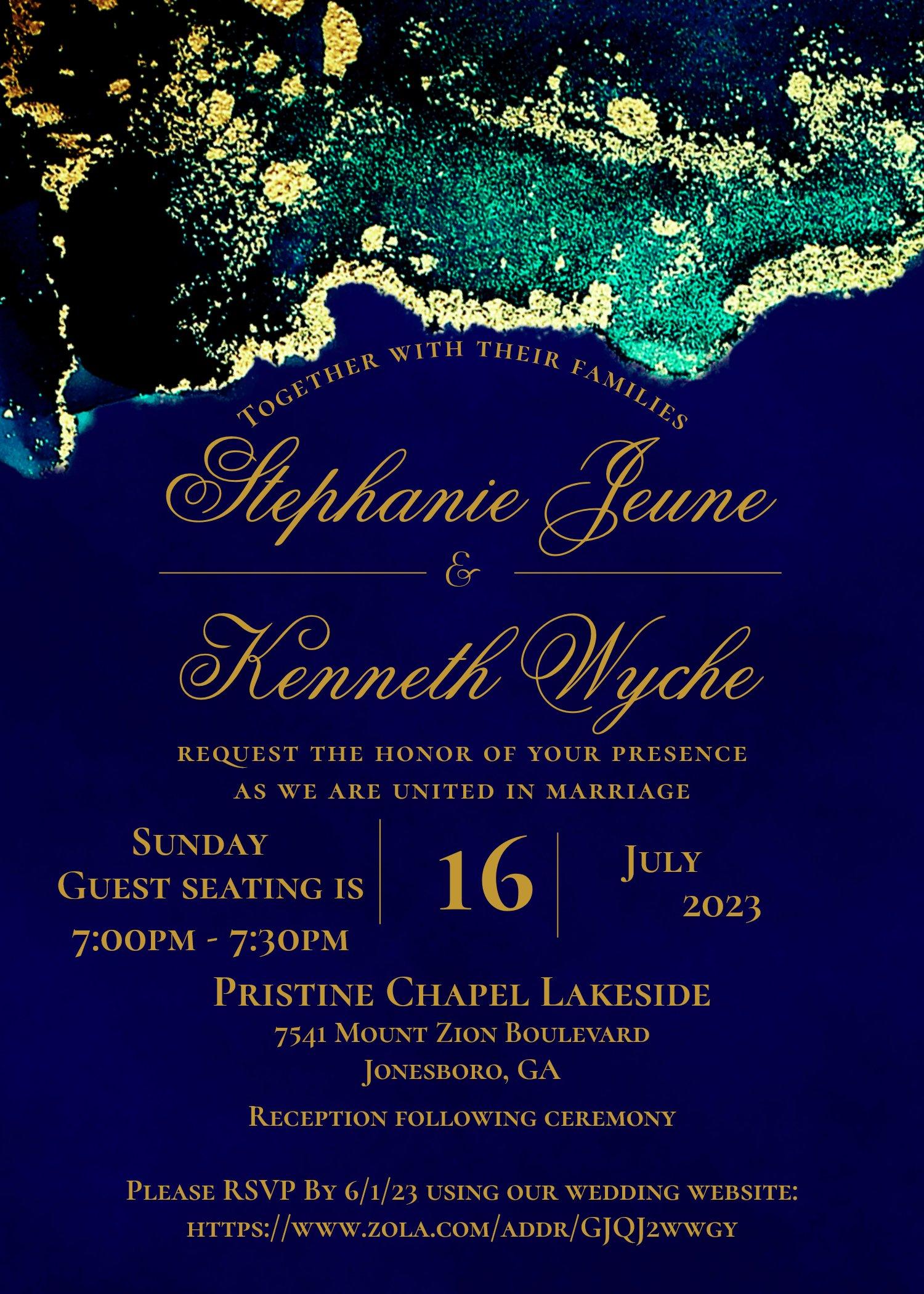The Wedding Website of Stephanie Jeune and Kenneth Wyche