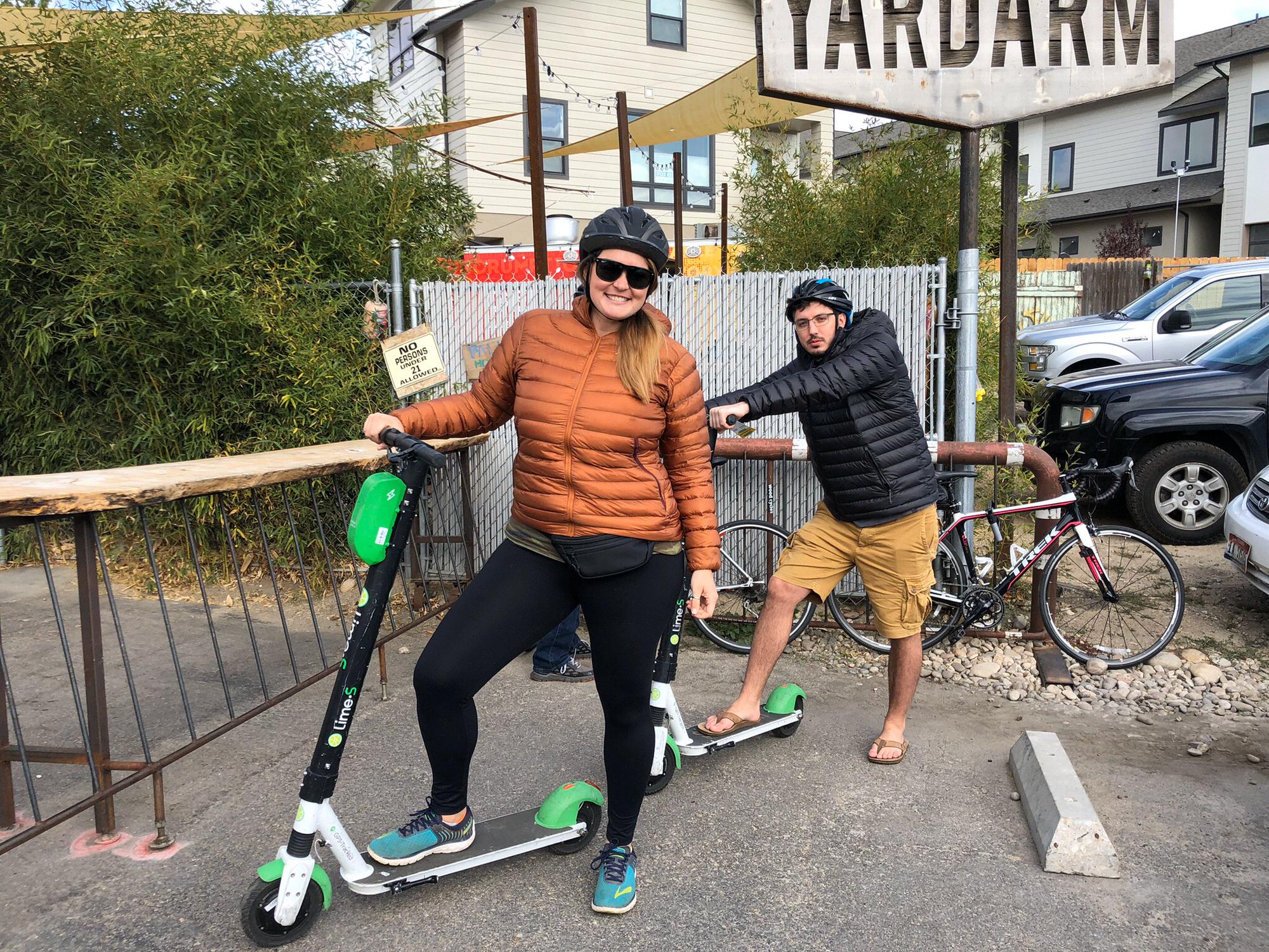 Electric scooter brewery tour in Boise,ID