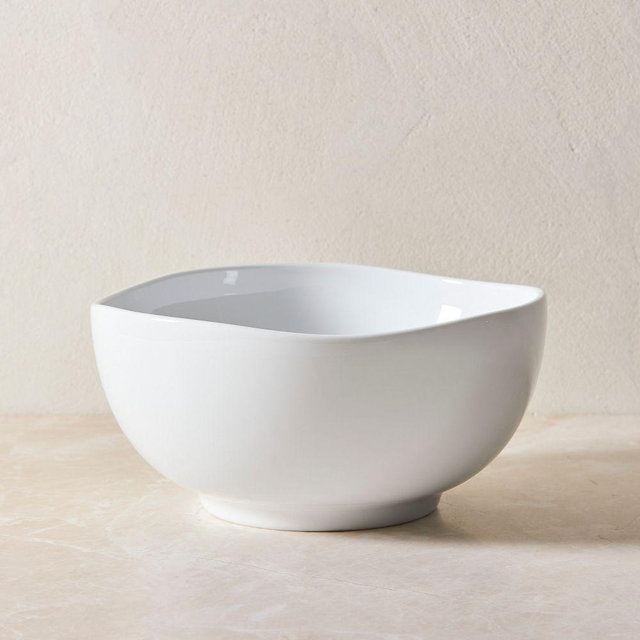 Organic Porcelain Meal Bowl, White, Individual