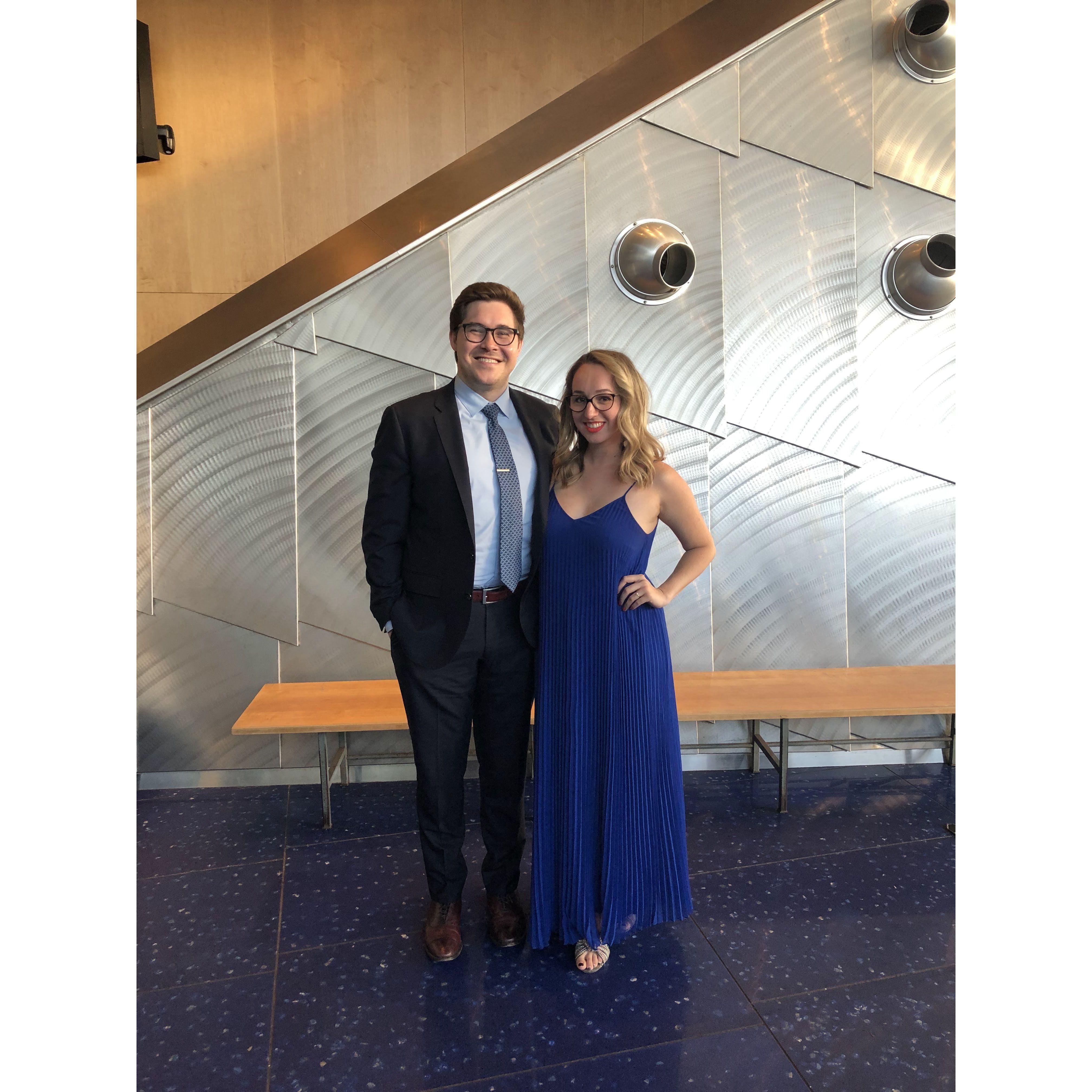 Celebrating Justin's graduation from Intern Year of Residency at the New England Aquarium in June 2019