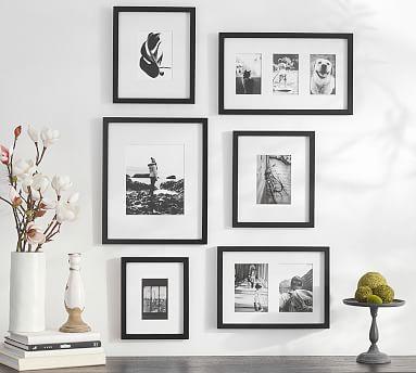 Wood Gallery in a Box Frames, Black Set od 6