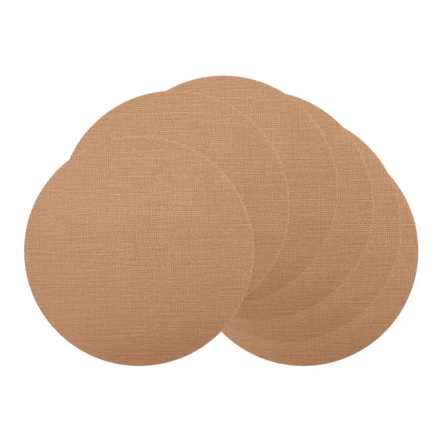 REGALWOVEN Faux Leather Placemats for Kitchen Dining Table Placemats Wipeable Table Mat 6Pcs Khaki