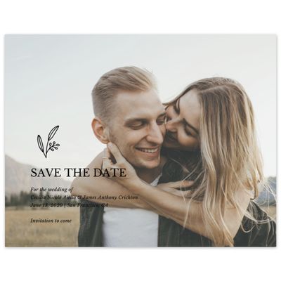 Grey Wedding Digital Save the Date - Norcross Portrait