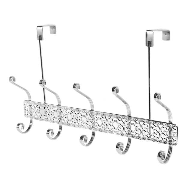 Home Basics® Over-the-Door 5-Hook Flat Wire Hanger in Chrome