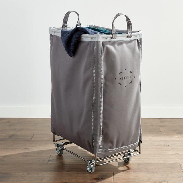 Steele ® Briquette Vertical Canvas Laundry Bin