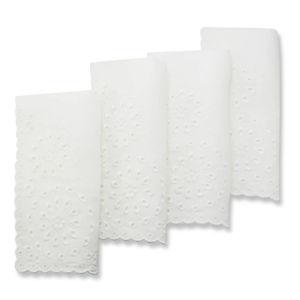 White Eyelet Dinner Napkins, Set of 4