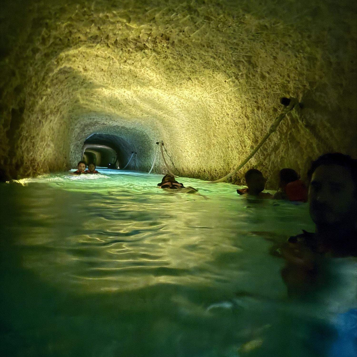 Inside the "azul" river @ Xcaret.