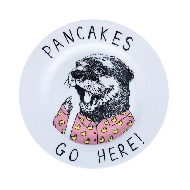 Pancakes Go Here Side Plate