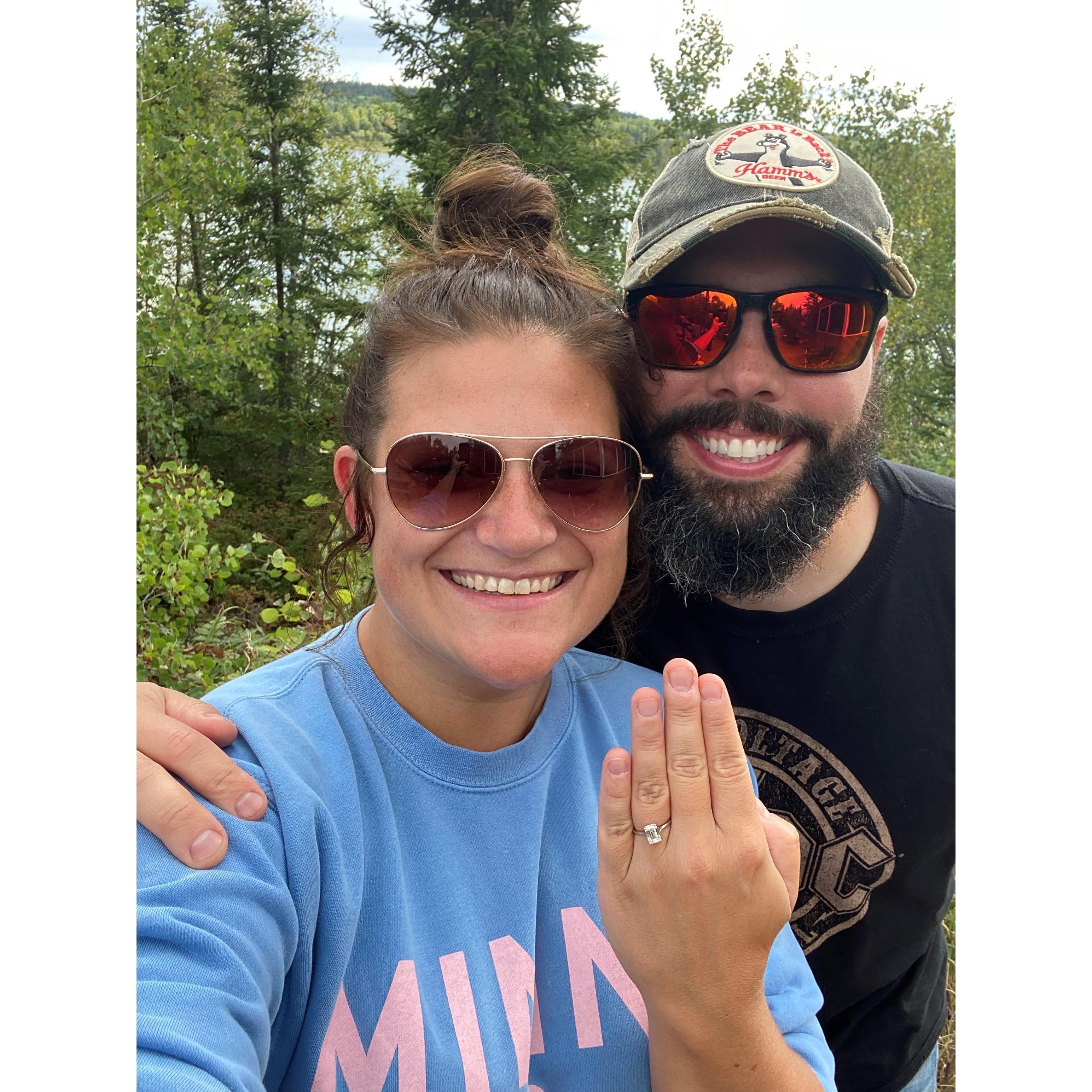 The day we got engaged, neither of us could stop smiling