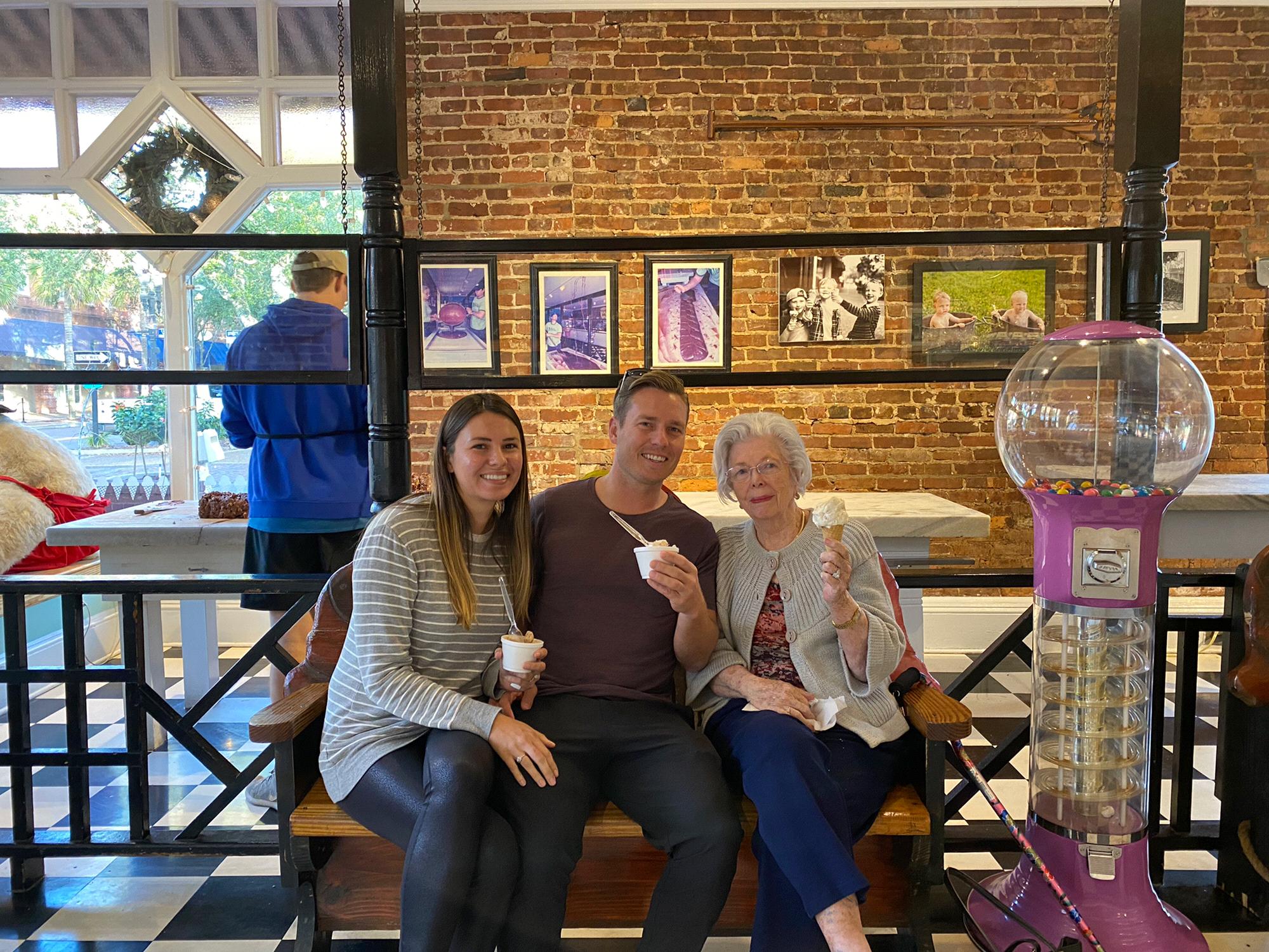 We love to have lunch downtown Fernandina at Timmotis and get ice cream at the fudge shop