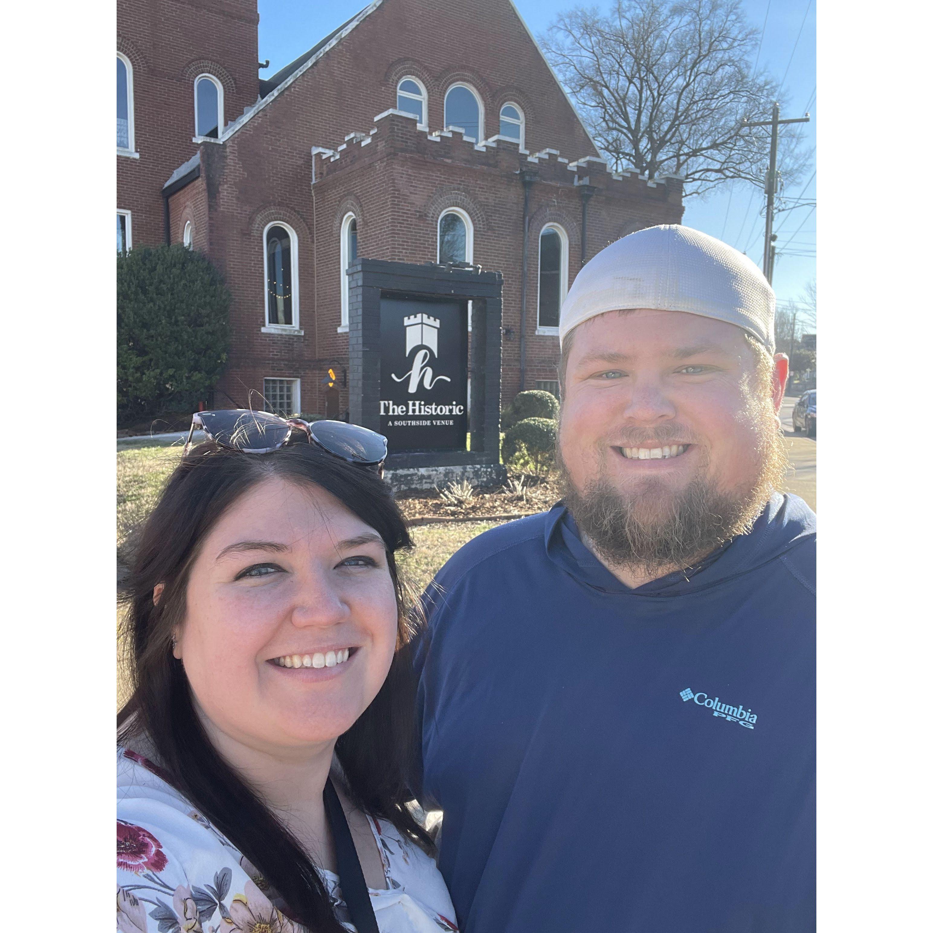 Our first visit to our wedding venue