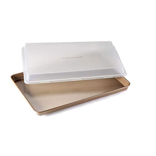 Calphalon Nonstick Bakeware Baking Sheet with Cover, 12" by 17", Toffee