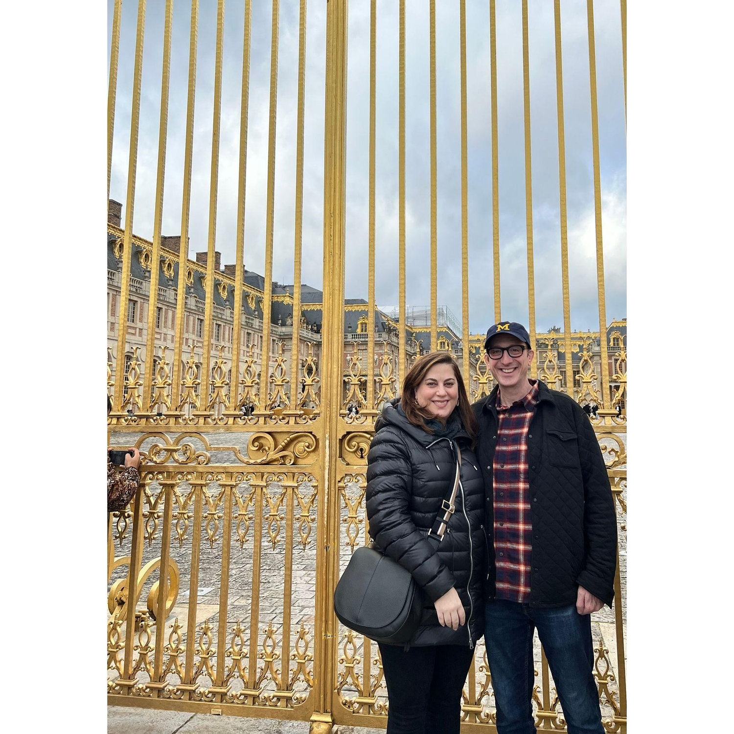 The gates of Versailles, on our engagement trip to Paris.
