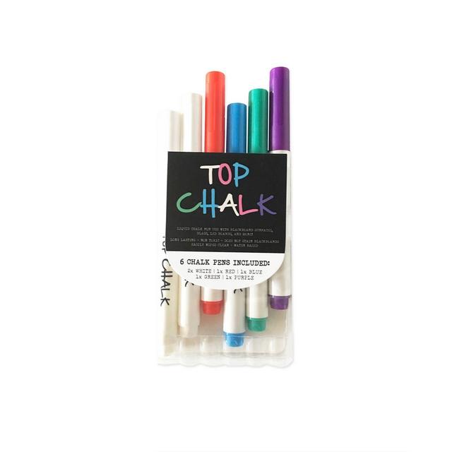 Top Chalk 6-Pack Liquid Chalk Markers in Multi