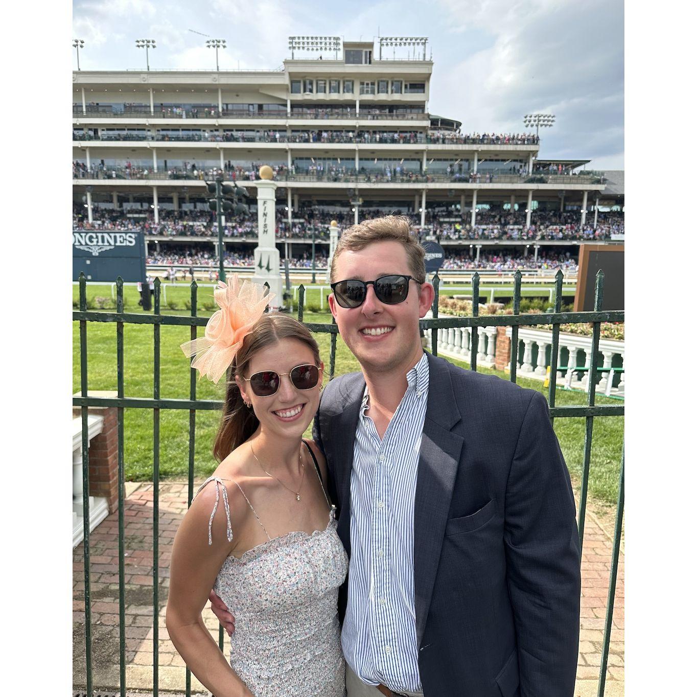 We got to go to the Kentucky Derby together thanks to Caroline and some how snuck into VIP for this picture!