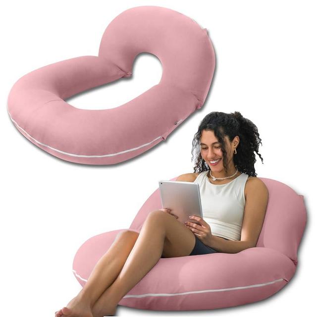 INSEN Reading Pillow, Back Pillow for Sitting in Bed for Reading, Nurse & Relax, Reading Pillow for Adults, Moms & Kids, Sit Up Pillow for Bed