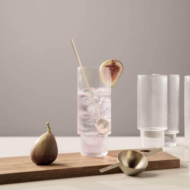 TRNK - Ripple Long Drink Glasses (Set of 4)