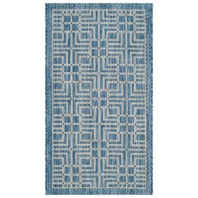 Poissy Outdoor Rug Navy/Gray - Safavieh