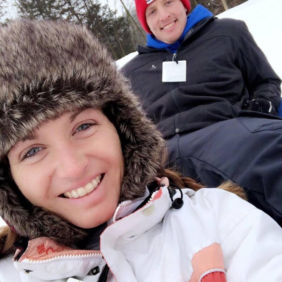 Tubing at Seven Oaks. First time Logan had tried to ski! Winter 2019
